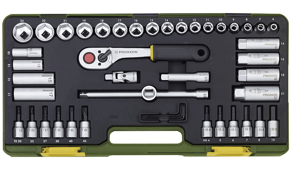 Proxxon Industrial 36 piezas de precisión Ingeniero Socket Set 1/4" 474988 