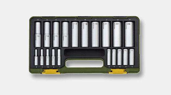 20-piece specialty socket set with deep sockets
