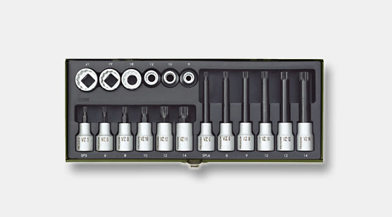 18-piece special set for XZN multi-toothed screws