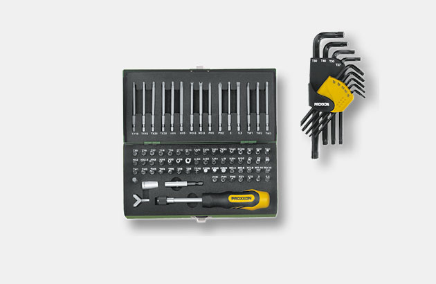 Bit and screwdriver sets for HX, TX, XZN and more