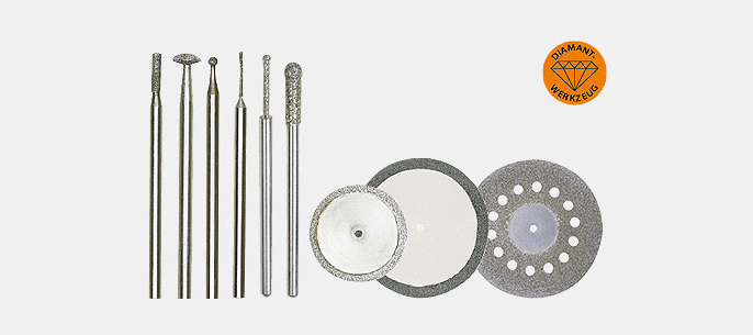 Diamond grinding bits, drills and cutting discs