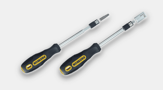 FLEX-DOT Tournevis mixte pour embouts standards 1/4'' et douilles 1/4'' (6,3 mm)